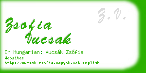 zsofia vucsak business card